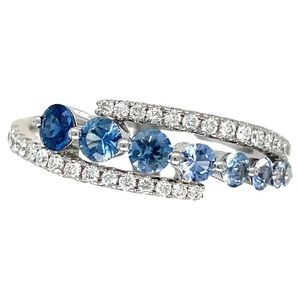 Le Vian Sapphire Ombré Ring Diamonds 14k White Gold